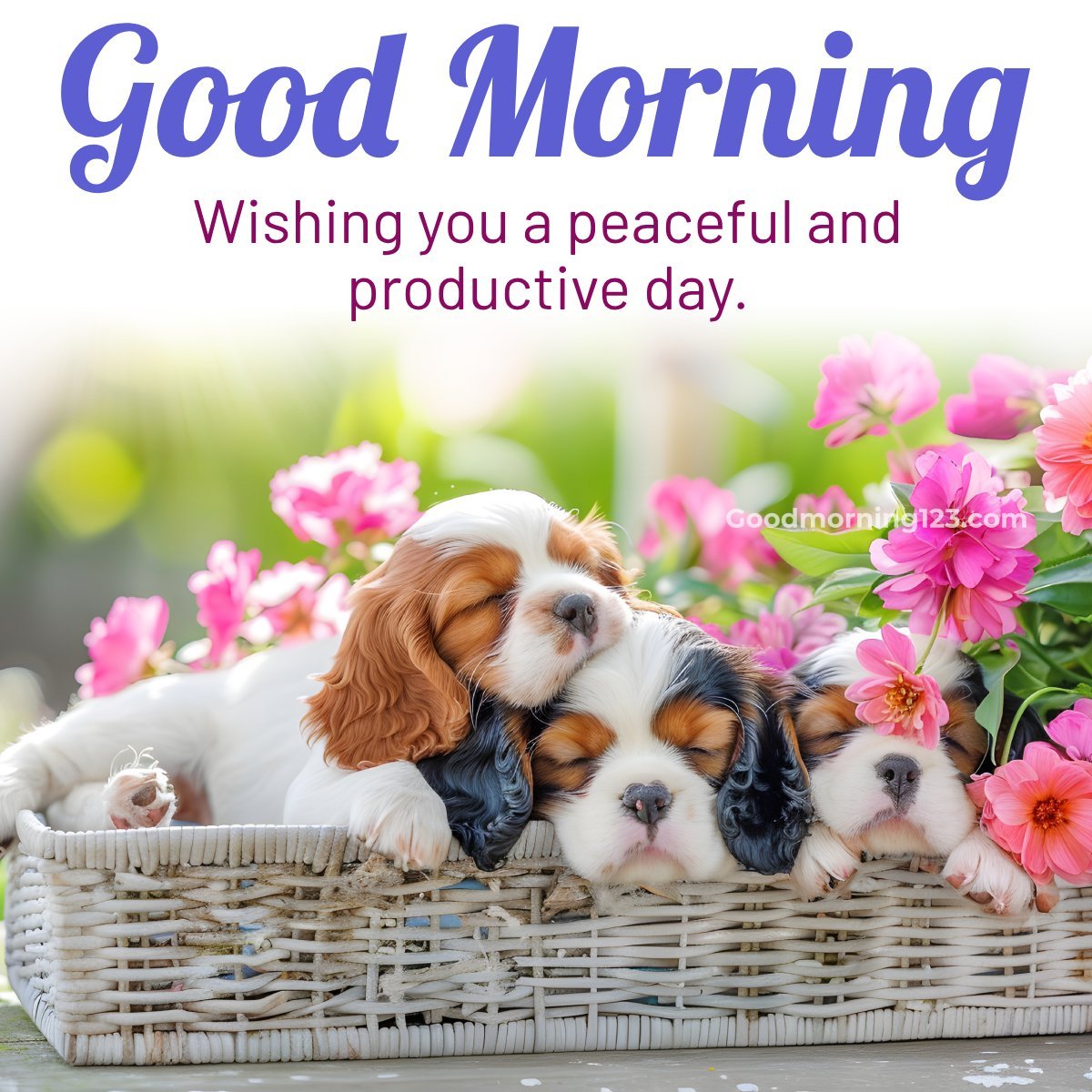 Start Your Day with Adorable Good Morning Puppies Images