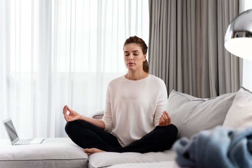 A Person Practicing Morning Meditation To Enhance Focus And Calm.