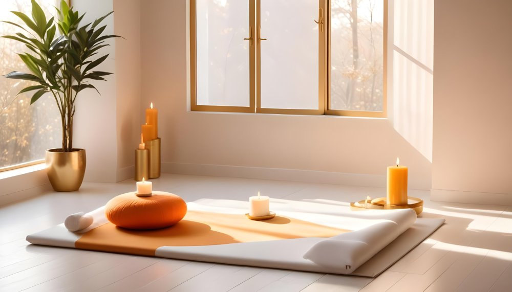 A Calm Morning Space Dedicated To Mindfulness And Meditation.