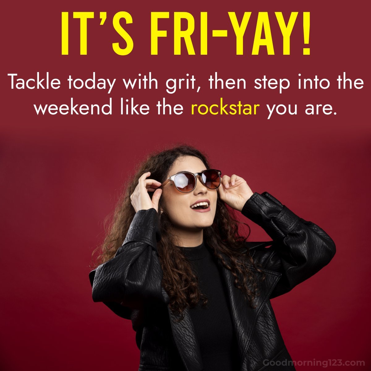 Cool Girl Happy Friday Good Morning Image